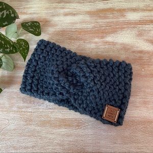 Navy Blue Knitted Twist Headwrap (item #6)